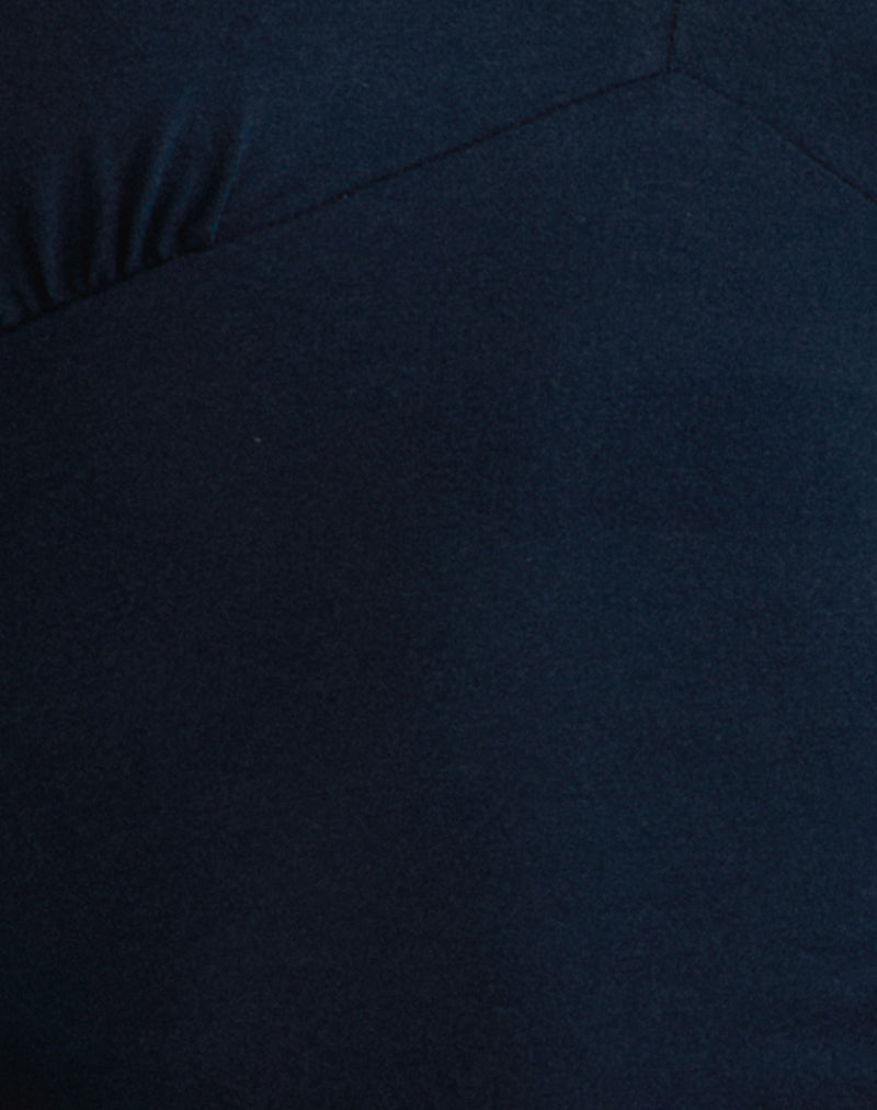 Faye Long Sleeve Top in Navy