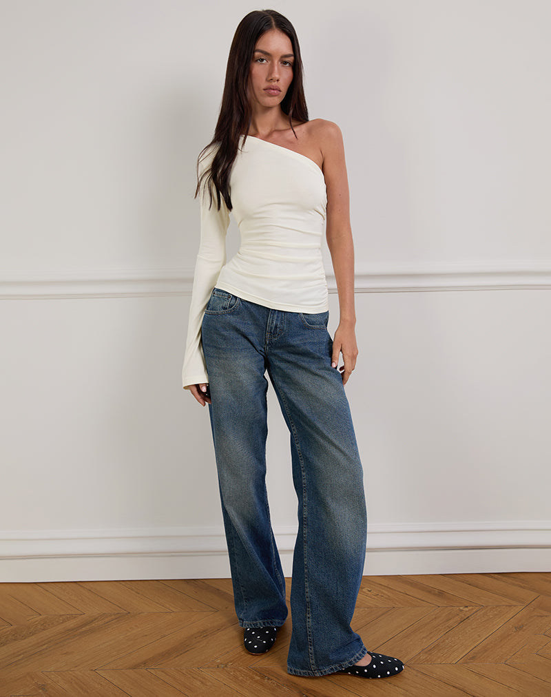 Lasya Long Sleeve Top in Off White