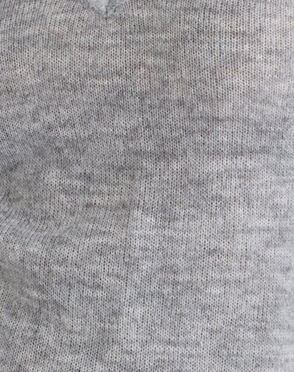 Ashla Long Sleeve Top in Sheer Knit Grey