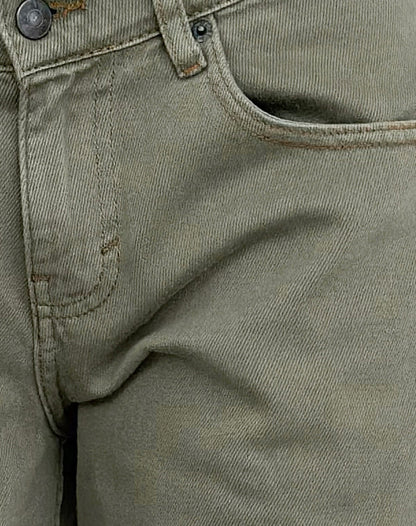 Low Rise Roomy Jeans in Fern Green