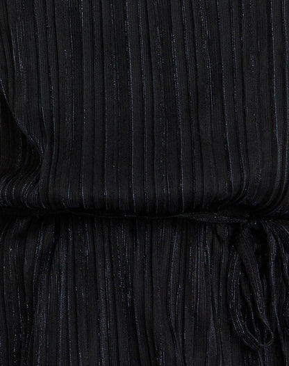 Brienne Top in Chiffon Plisse Black with Lining