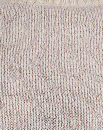 Kaleo Roll Edge Jumper in Knit Ecru