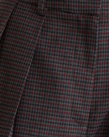 Nala Trouser in Heavy Woven Check Blue and Red