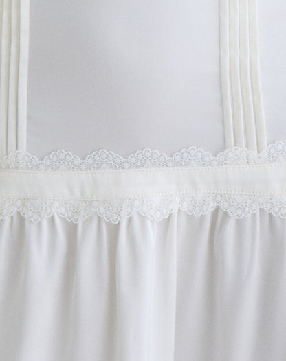 Nesha Ruffle Satin Mini Dress in White