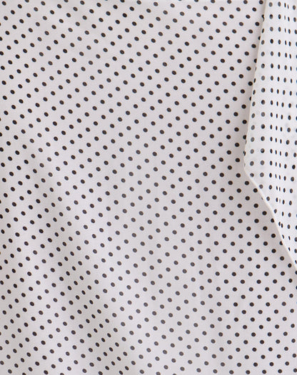 Neza Midi Skirt in White Basic Polka Black