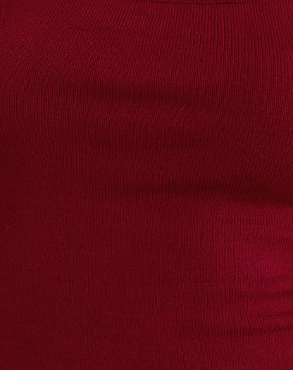 Ziva Knit Cami Vest Top in Burgundy