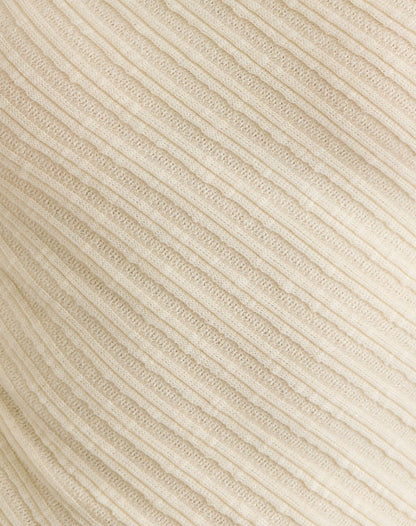 Rusana Top in Sheer Diagonal Knit Buttercream