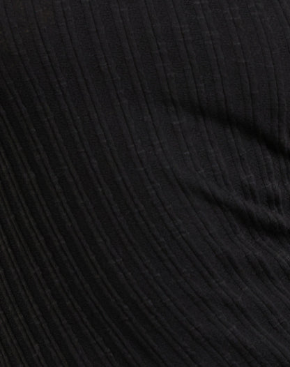 Rusana Top in Sheer Diagonal Knit Black