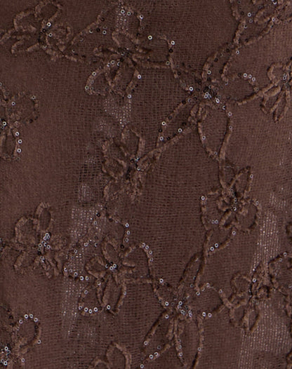 Alphia Sequin Knit Skirt in Dark Brown