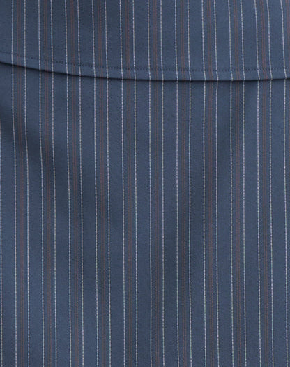 Ryker Skort in Stretch Tailoring Pinstripe Navy