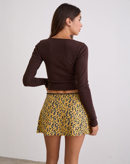 Sango Mini Skirt in Bloom Yellow