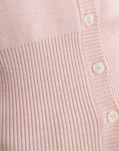 Subra Long Sleeve Cardigan in Pink