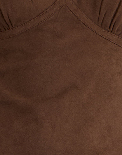 Vishata Top in Suede Brown
