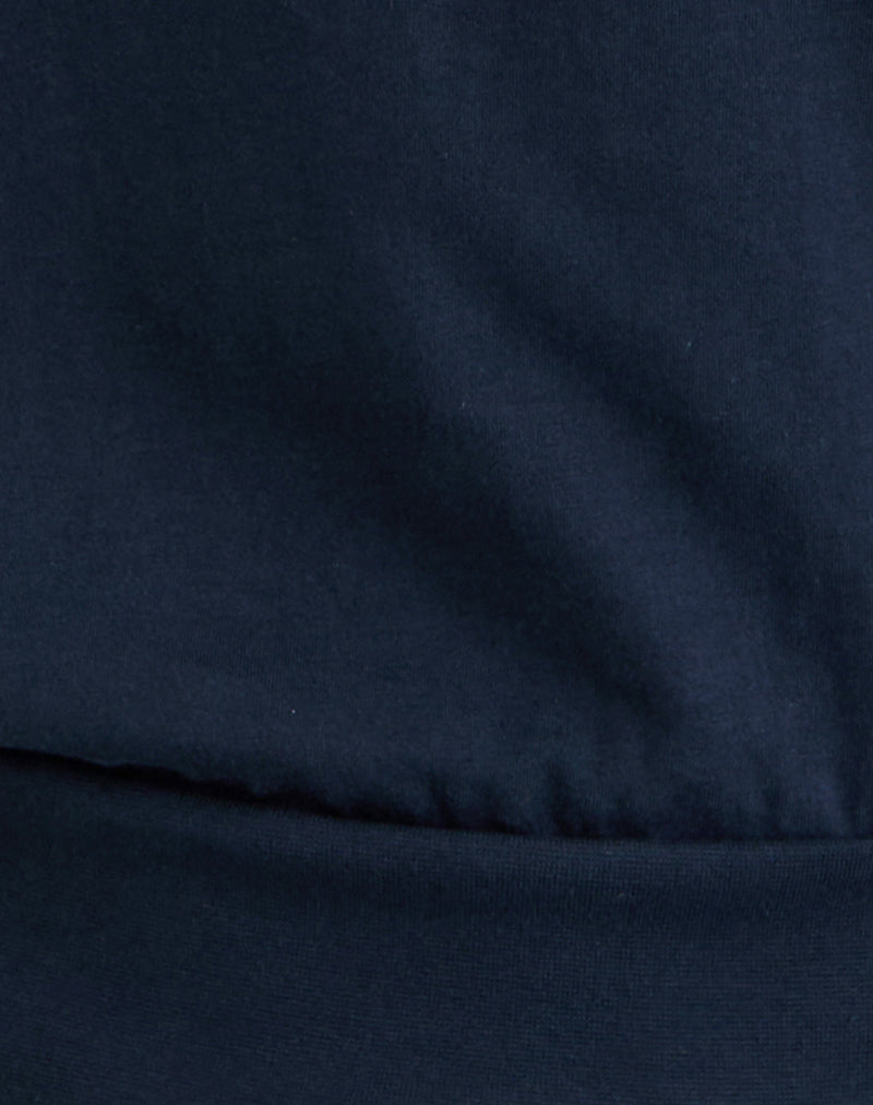 Yacin Slouchy Top in Navy